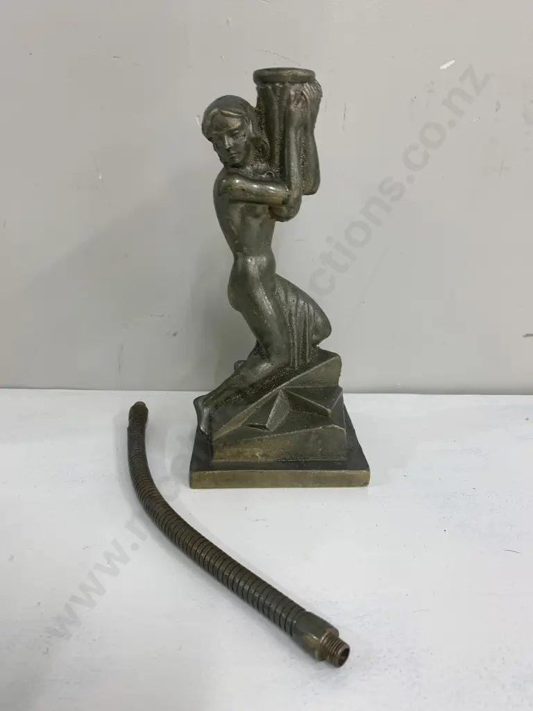Art Deco Brass Fiqurine /  Table Base H22cm Image 1++