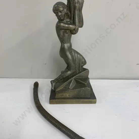 Art Deco Brass Fiqurine /  Table Base H22cm