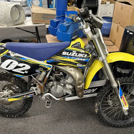 Yellow Suzuki Dirt Bike LM1RD17C191100203