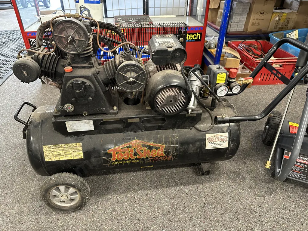 Toolshed Air Compressor, 459L / Min, 3.0Hp, Plug Removed (Has Failed Electrical Earthing Test - Sold As-Is Where-Is) Image 1++