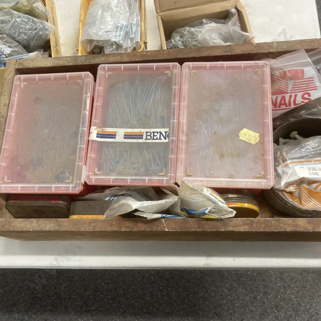 Box Lot Nails, Staples, Bolts Etc Image 1++
