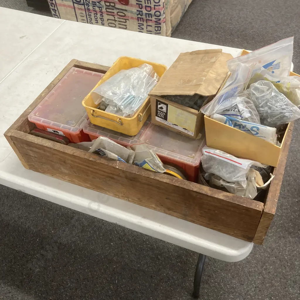 Box Lot Nails, Staples, Bolts Etc Image 1++