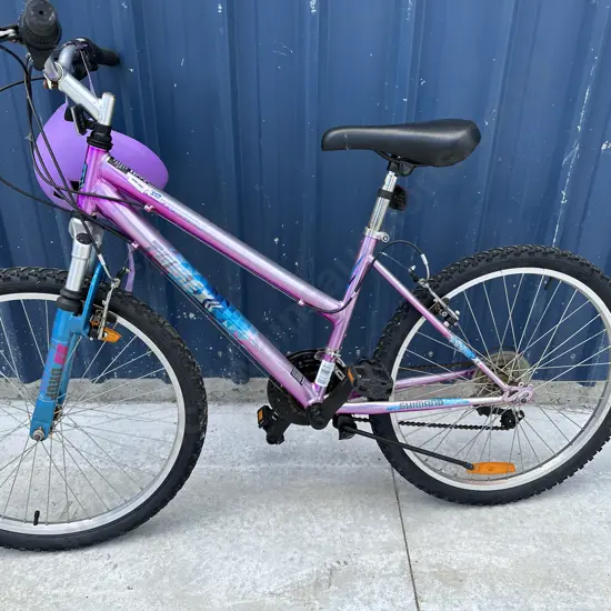 Tourex Pink Girls Bike, Purple Helmet