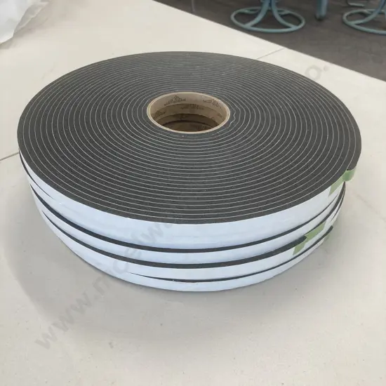 Lot of 7 Rolls of Saint-Gobain Foam Tape Black Single Sided 5.0mm x 12mm