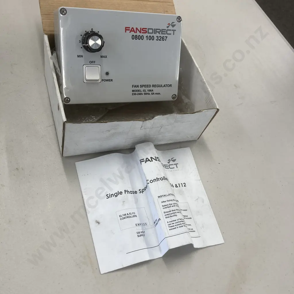 Fans Direct Fan Speed Regulator Model EL 106A Image 1++
