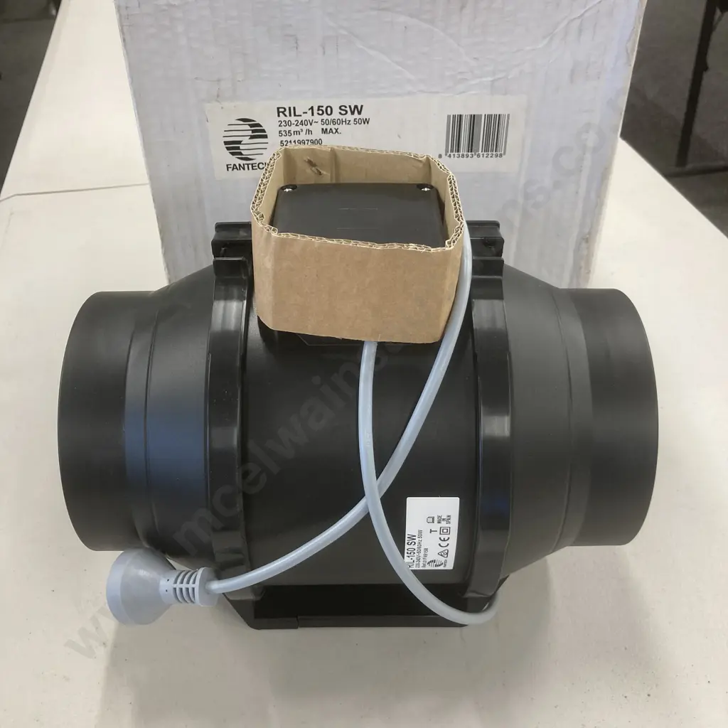 RIL-150SW | Fantech Inline Fan With 2 Speed Switch Suitable For 150mm Duct Image 1++