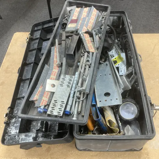 Toolbox, Nails, Bolts, Hardware, Torches Etc