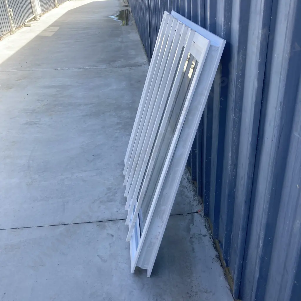 Glazed White PVC Sliding Window 1240 x 1240, With Catch & Security Bars, Inner Frame1193 x 1193, Other Frame1205 x 1200 Image 1++