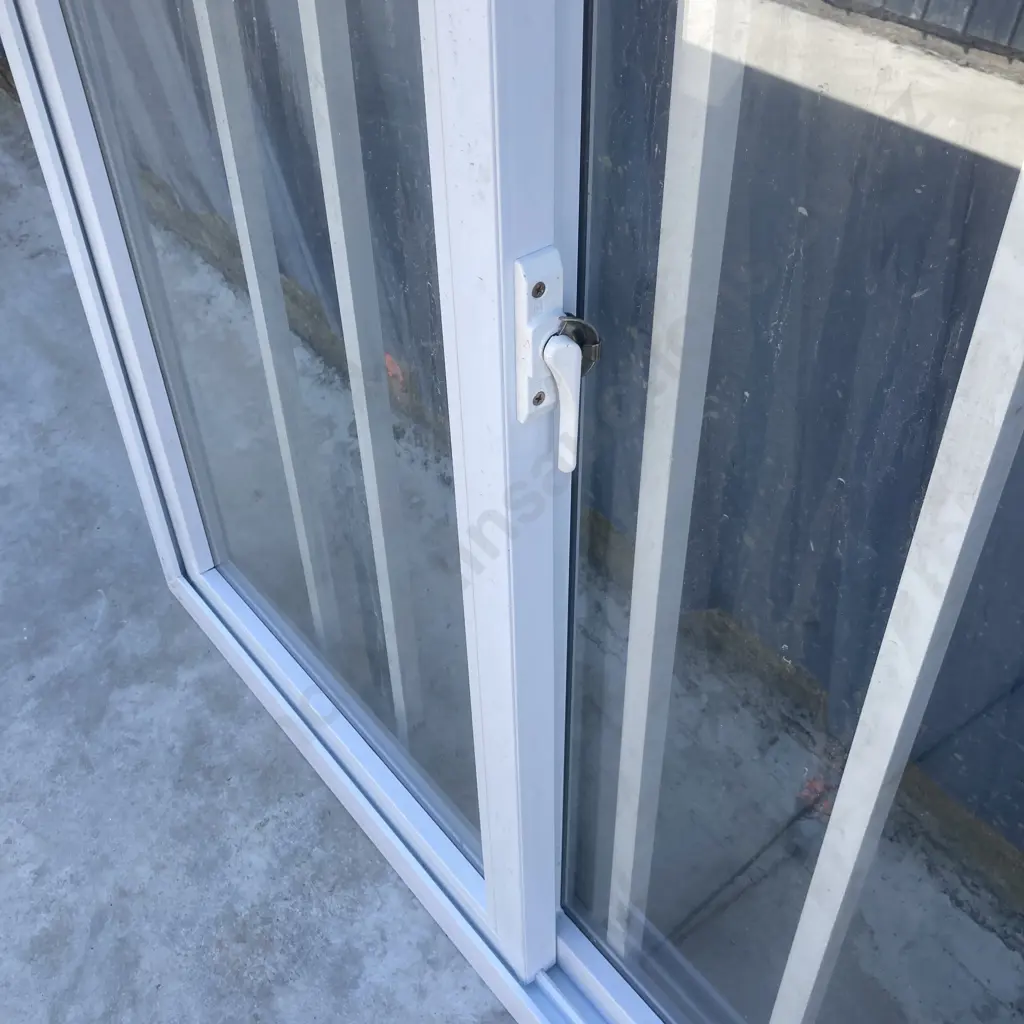 Glazed White PVC Sliding Window 1240 x 1240, With Catch & Security Bars, Inner Frame1193 x 1193, Other Frame1205 x 1200 Image 1++