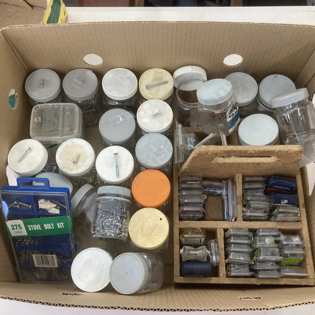 Box Lot Screws, Hardware Etc Image 1++