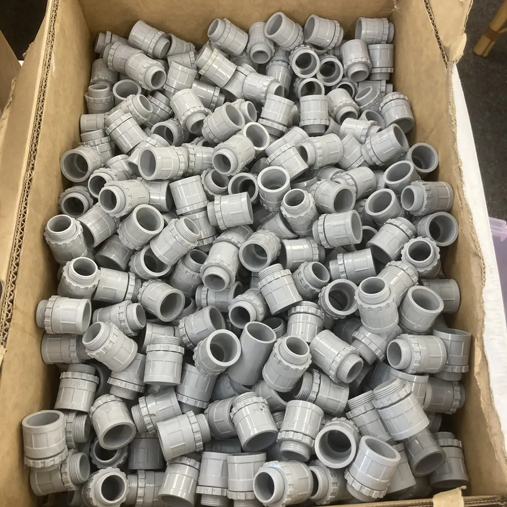 Box Lot PVC-SCW Adpt with Lock Ring 25mm Image 1++