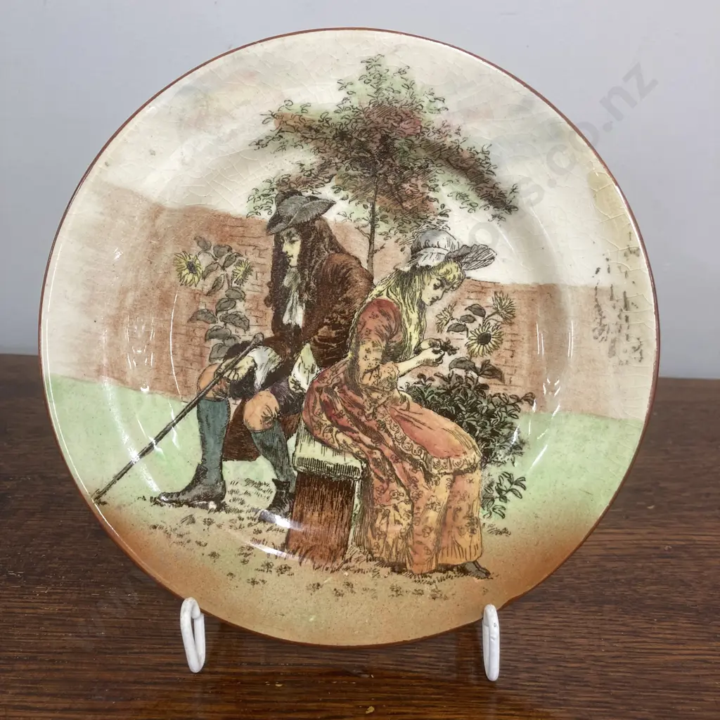 Antique Royal Doulton Series Ware D3418 Sir Roger De Coverly 16.5cm Rack Plate Image 1++