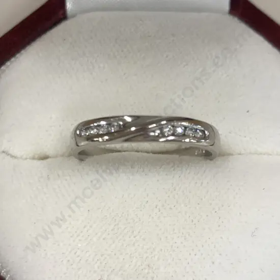 18ct White gold Diamond Wedding Band. Valuation $2000