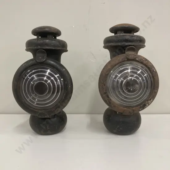 Pair of Ford Model T Lights, 23 x 12cm