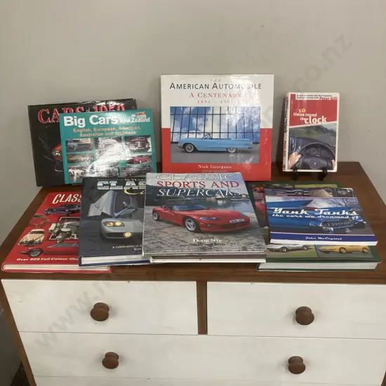 Lot of 10 Books, American Auto Centenary, Yank Tanks, Classic Cars, Convertibles Etc