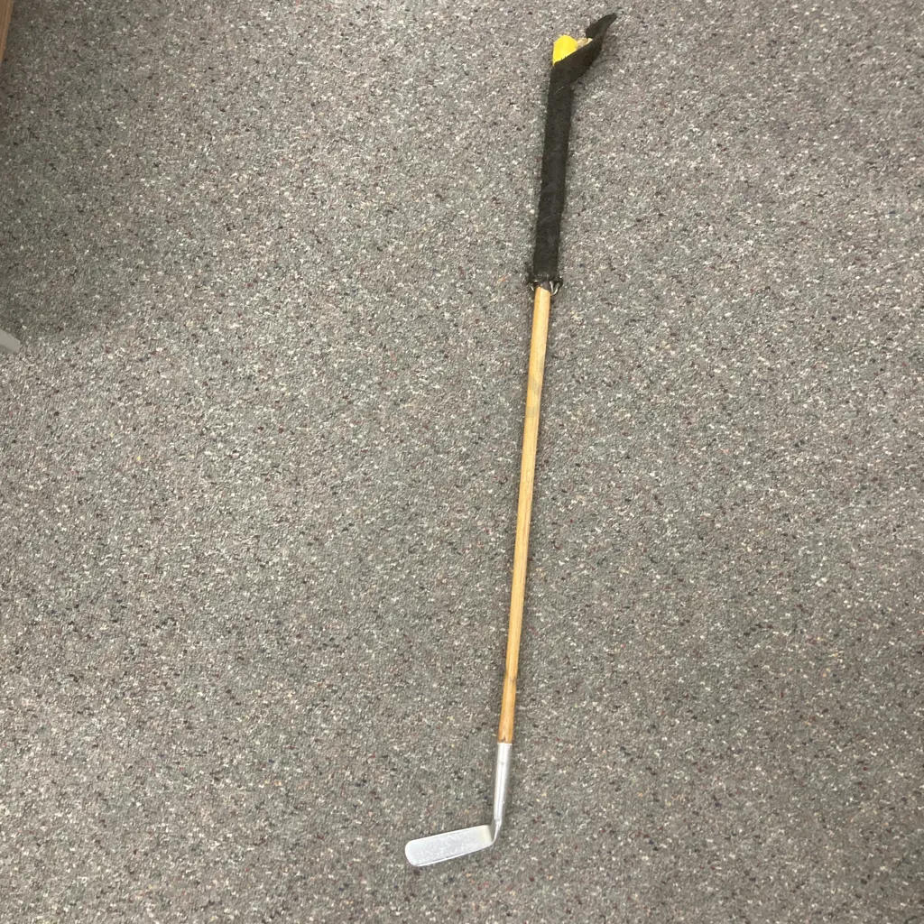 Vintage Hand Forged Special Putter Made in Scotland, Hickory Shaft & Leather Wrapped Handle Image 1++