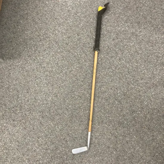 Vintage Hand Forged Special Putter Made in Scotland, Hickory Shaft & Leather Wrapped Handle