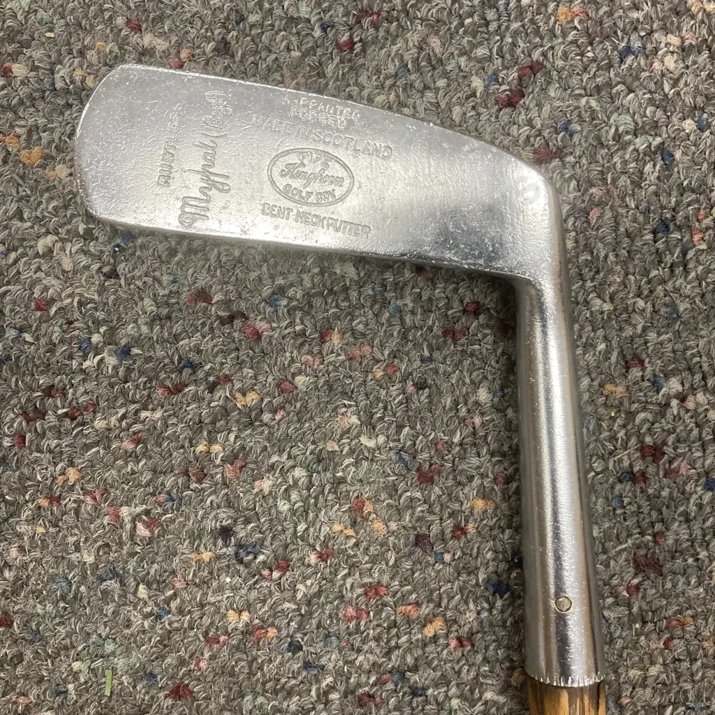 Antique "Mypal" Putter Stamped Fife Golf Coy Kinghorn, Warranted, Forged, Made in Scotland Hickory Shaft & Leather Grip Image 1++