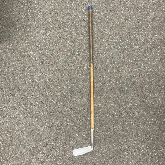 Antique "Mypal" Putter Stamped Fife Golf Coy Kinghorn, Warranted, Forged, Made in Scotland Hickory Shaft & Leather Grip