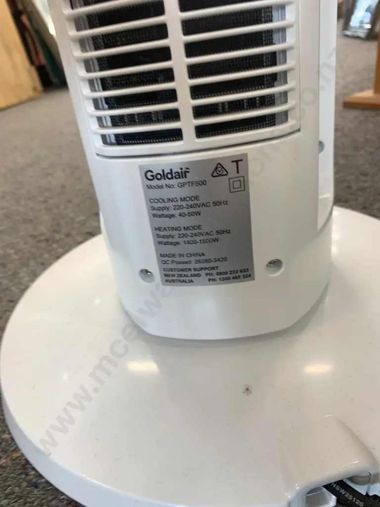 Goldair Platinum Cooling & Heating Tower Fan Model Number GPTF500 With Remote Image 1++