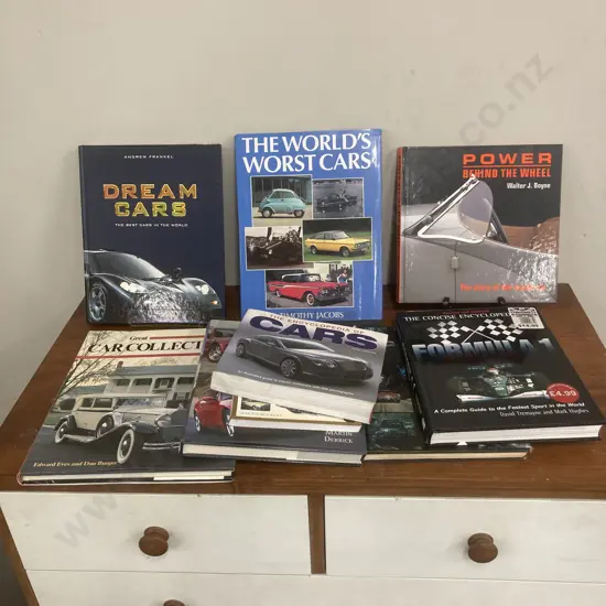 Lot of 9 Books, Dream Cars, Worst Cars, Car Collections Etc
