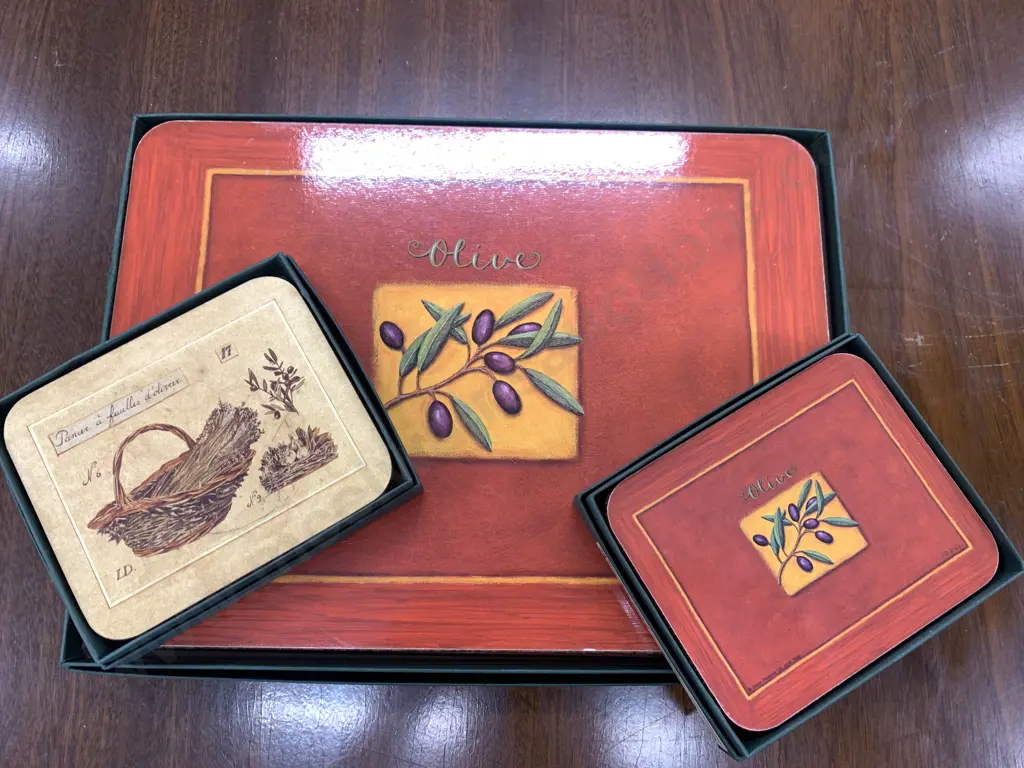 Jason Rectangular 'Oliviano' Placemats & Coasters With 'Paniers' Coasters Image 1++