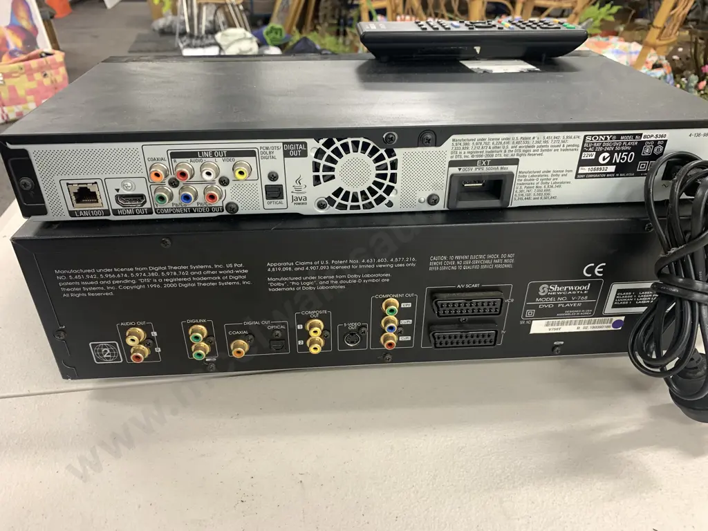 Sherwood DVD Player V-768 & Sony Blue Ray Player & Remote Image 1++