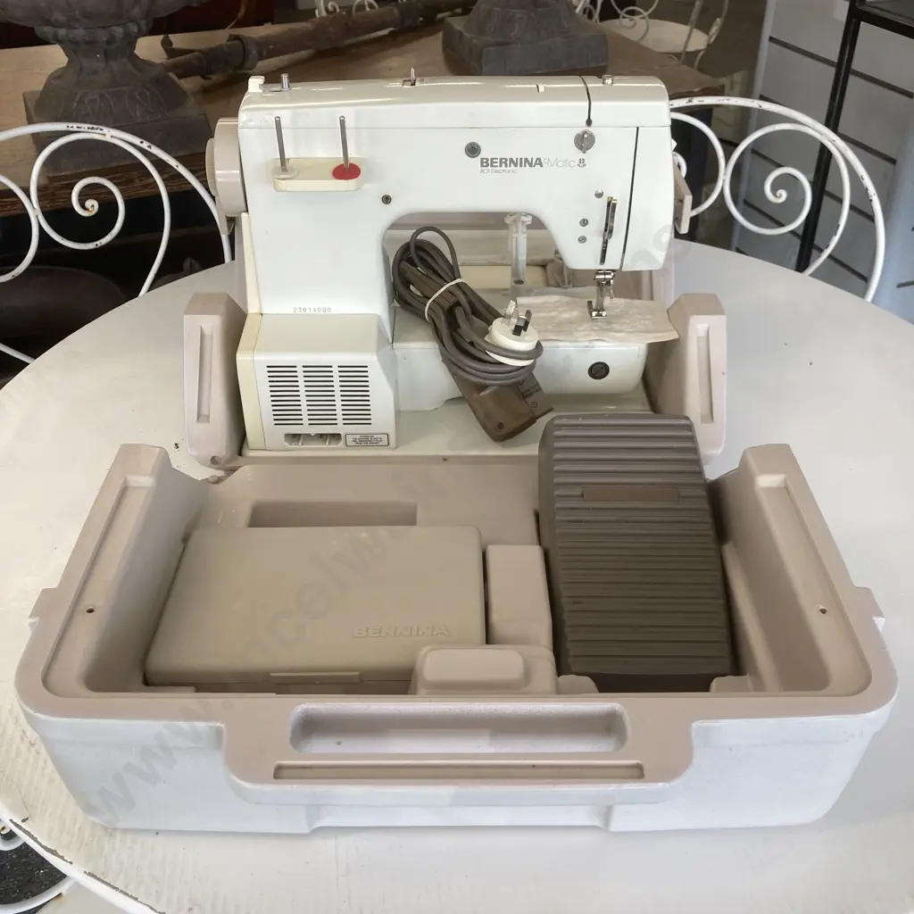 Bernina Matic 801 Electronic Sewing Machine In Carry Case, Extension Table, Bobbin, Feet Etc (Next Service Oct 2023) Image 1++