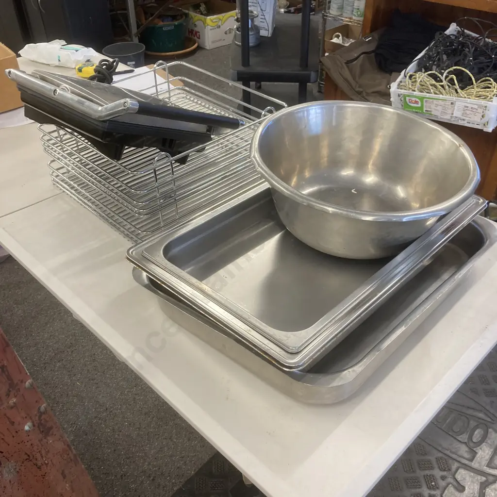 Lot of Catering Items, Glass Racks Etc Image 1++