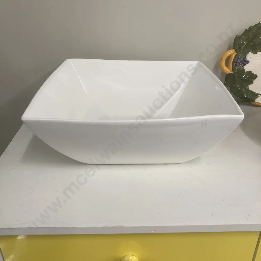 Large White Haven Bowl, 13 x 33.5cm, Grape Bowl & Platter Image 1++