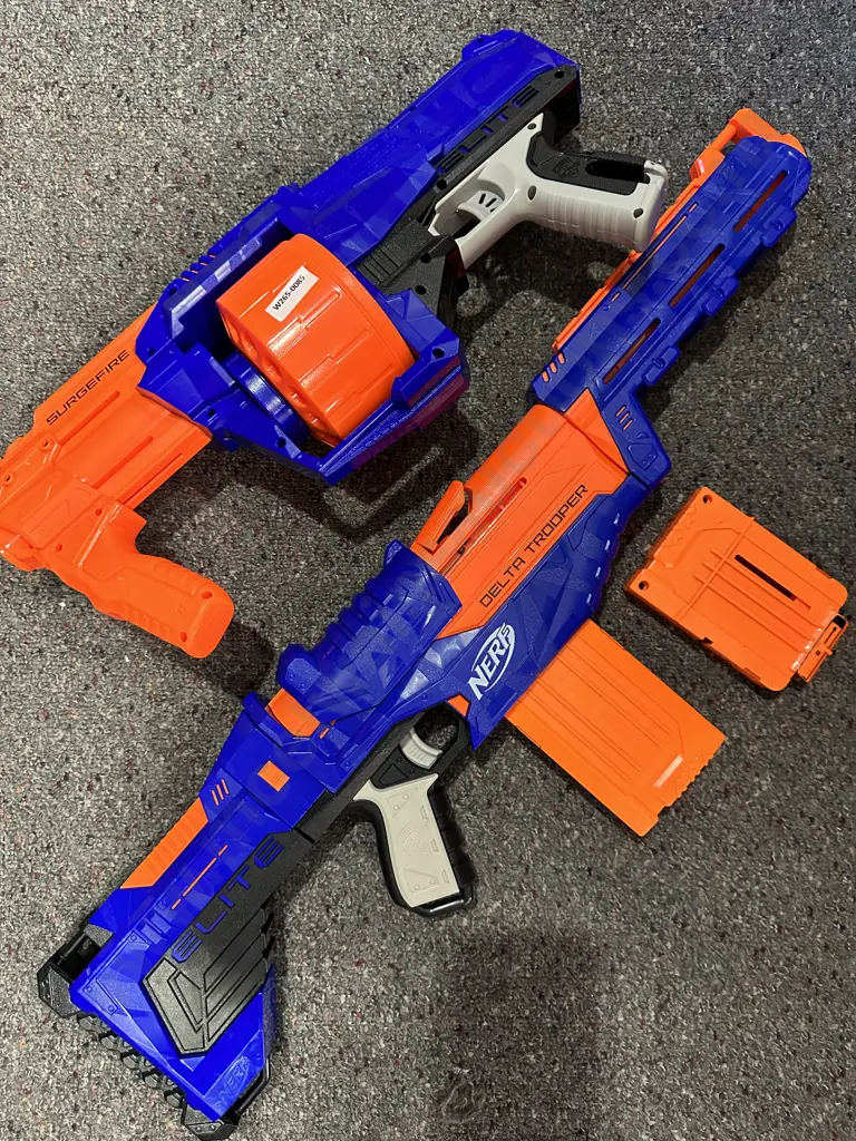 Nerf Guns Delta Trooper And Surge Fire With Spare Magazine Image 1++