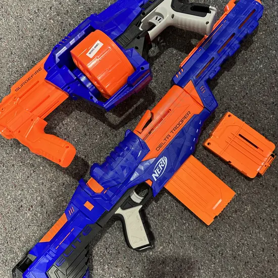 Nerf Guns Delta Trooper And Surge Fire With Spare Magazine