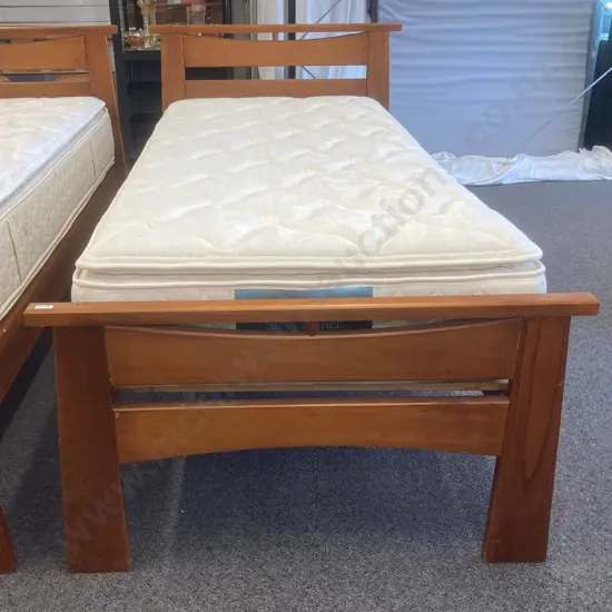 Single Slat Bed Ex Harvey Norman With Sleepmaker Duracoil Encore Luxury Double Pillowtop Mattress
