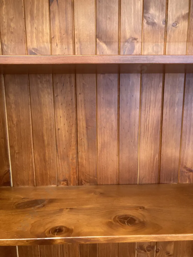 Pine Bookcase, Tongue & Groove Backed, Four Shelves, H190 L99 D32cm Image 1++
