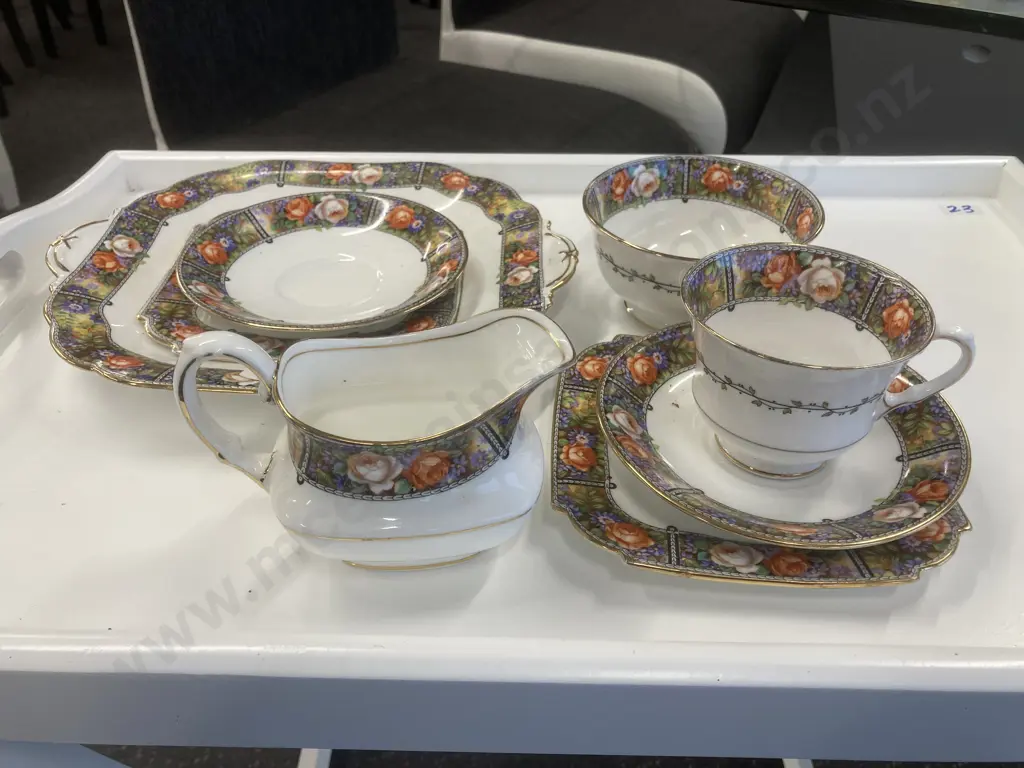 Selection of Aynsley Items, Creamer, Trio, Sugar Bowl Etc Image 1++