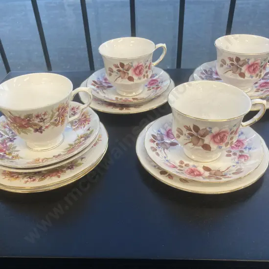Selection of Four Trios Including Queen Anne & Colclough