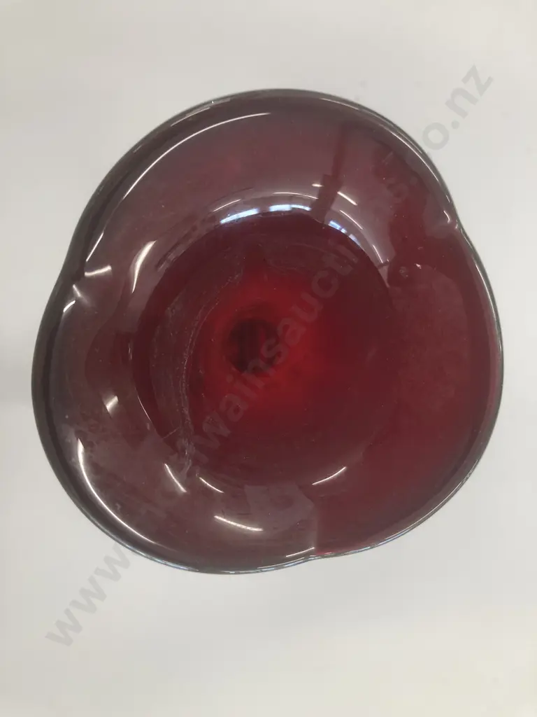 Ruby Red Aseda Glasbruk Sweden Glass Vase Image 1++
