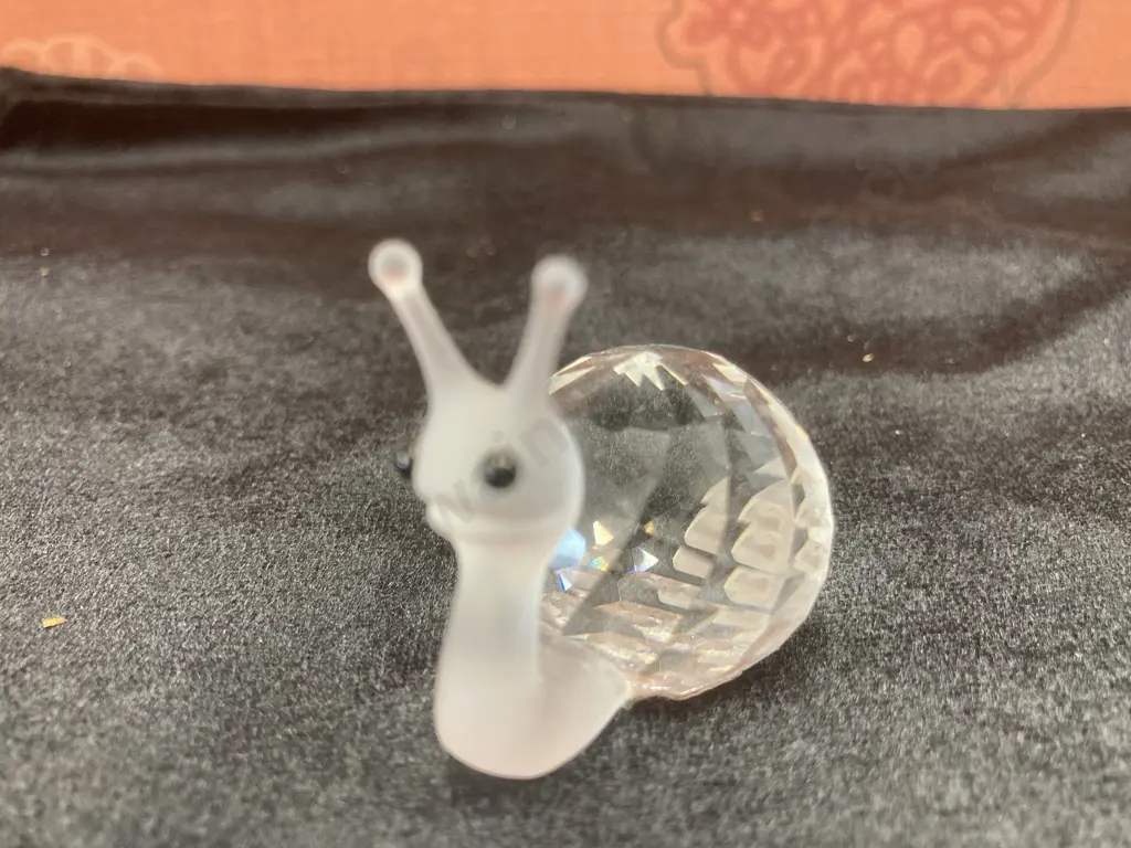 Swarovski Silver Crystal Snail Figurine, 7648 NR 030 000 With Original Box Image 1++