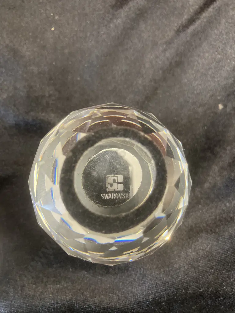 Rare Vintage Swarovski Silver Crystal Signed SC Table Lighter With Rowenta West Germany Lighter Insert, Original Box Image 1++