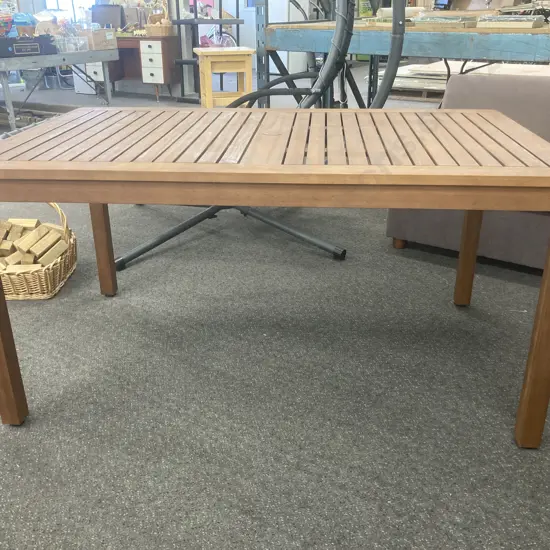 Outdoor Dining Table, Wooden Slat Rectangular, 150 x 90
