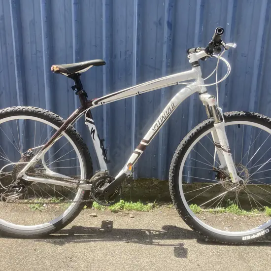 Specialized Hardrock Mountain Bike, White & Black
