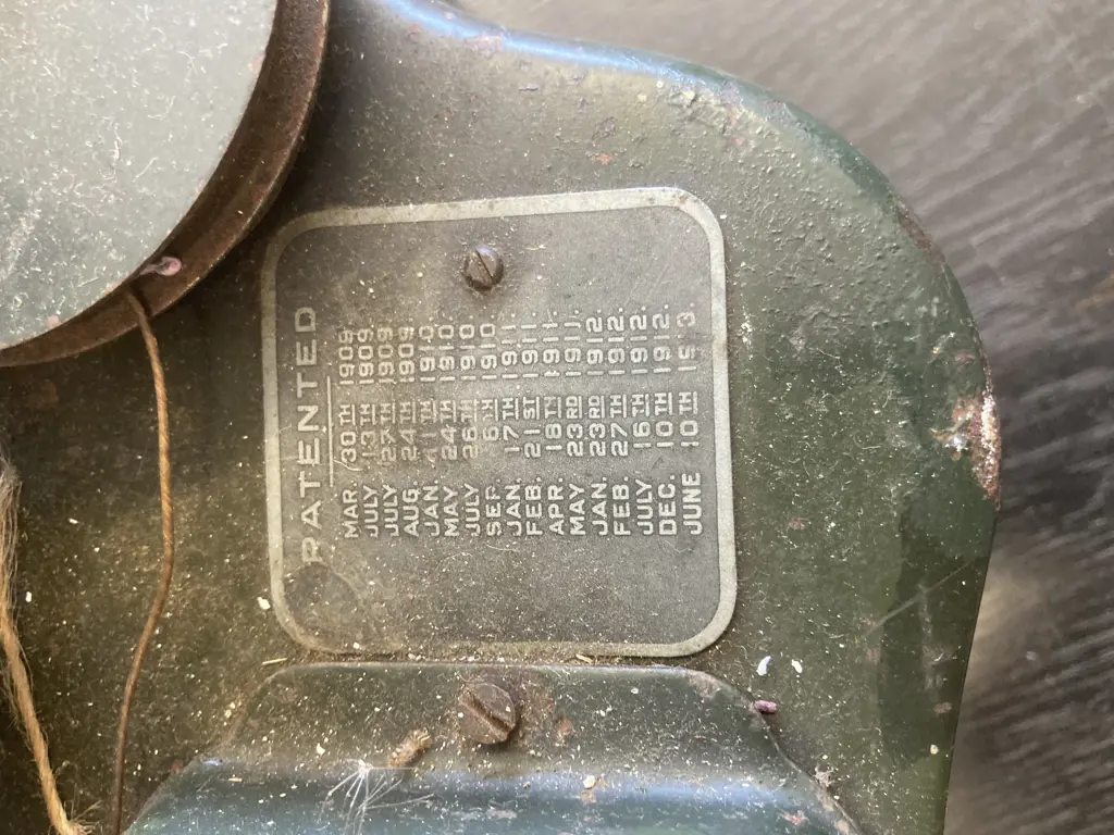 Rare Antique 1913 Printype Oliver 9 Typewriter, Military Green, Standard Visable Bat Wing Image 1++
