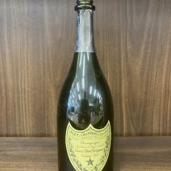 Vintage 1978 Dom Perignon Champagne Empty Bottle with Original Cork, H30cm