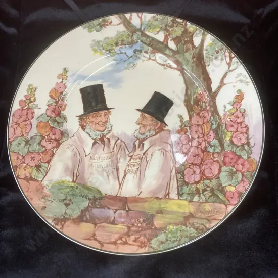 Colourful Vintage Royal Doulton "Zunday Zmocks" Plate Diam26.5cm.