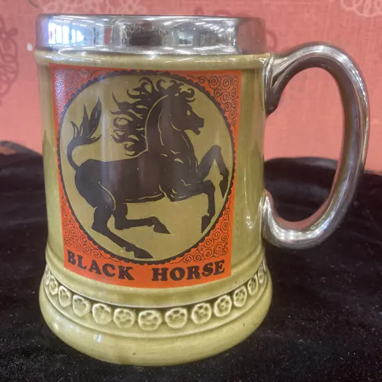 Vintage Black Horse Collectable Mug Lord Nelson Pottery 