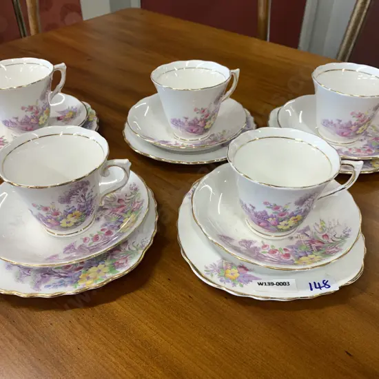 Set of Five Colclough Trios