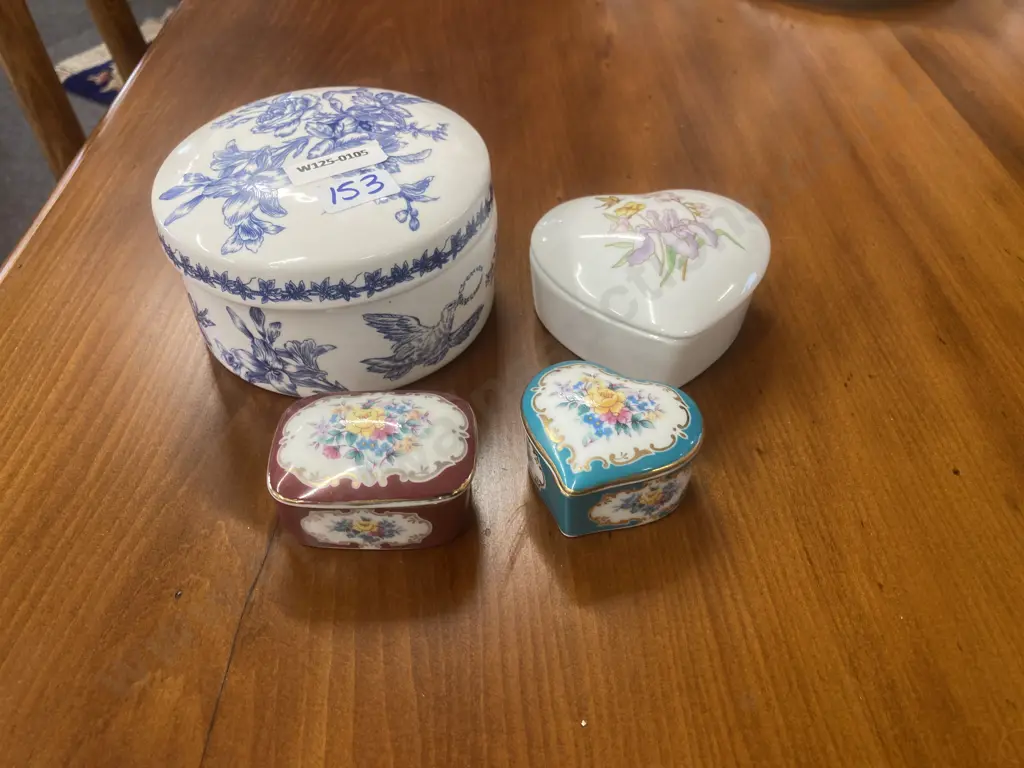 Selection of Four Lidded Trinket Dishes Image 1++