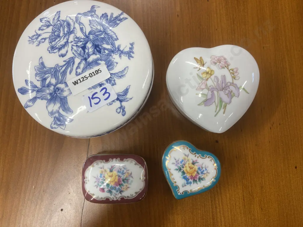 Selection of Four Lidded Trinket Dishes Image 1++