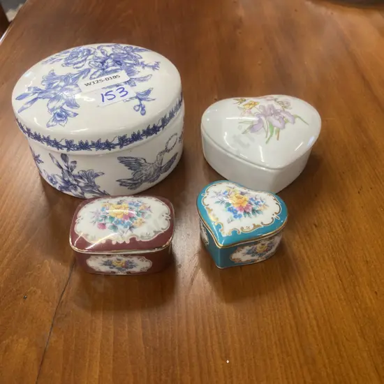 Selection of Four Lidded Trinket Dishes