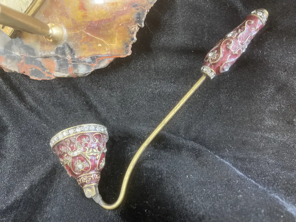 Selection of Vintage Items, Double Pen  Holder On Marble Base, Candles Snuffer, Brass 'Shakepeare' Nut Cracker, Etc Image 1++
